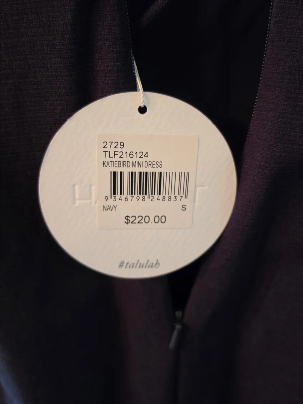 Talulah Katiebird Mini Dress Navy Blue Strappy Midi Cocktail Dress NWT S